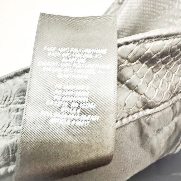 Wilfred by Aritzia Black Faux Snakeskin Patterned Wide Leg Pant Size 10 - Picture 8 of 9